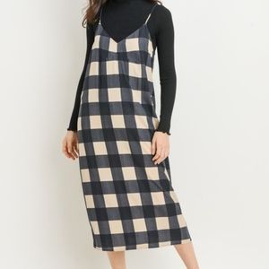 Black and Tan silky dress